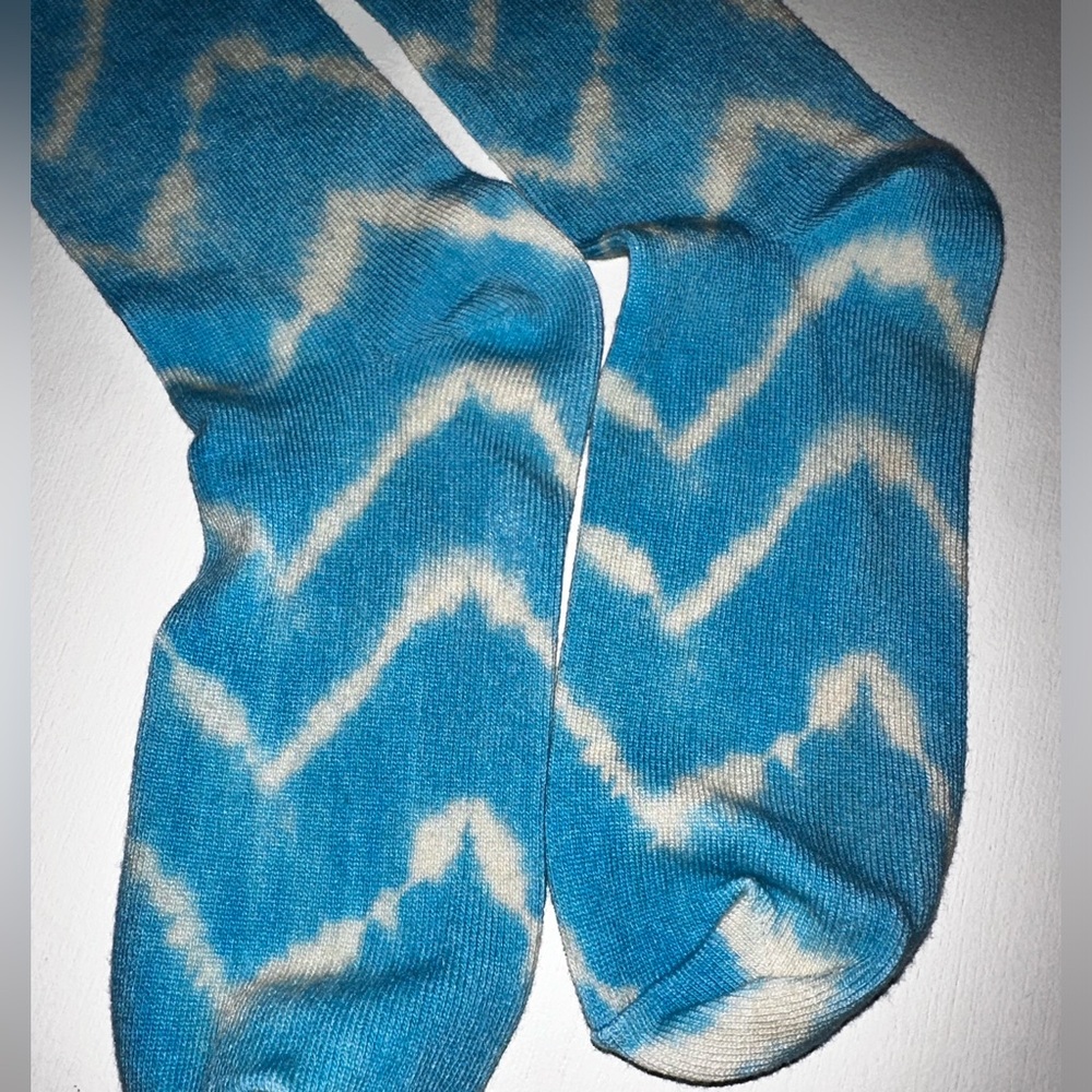 Travis Scott Astro World tie dye socks blue